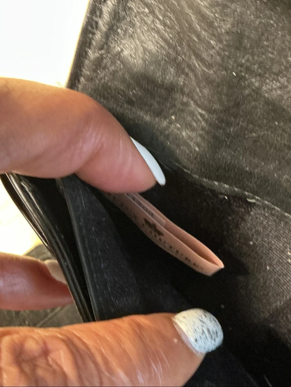 Juicy Couture VINTAGE Black Leather Clutch Wallet with Brass Hardware